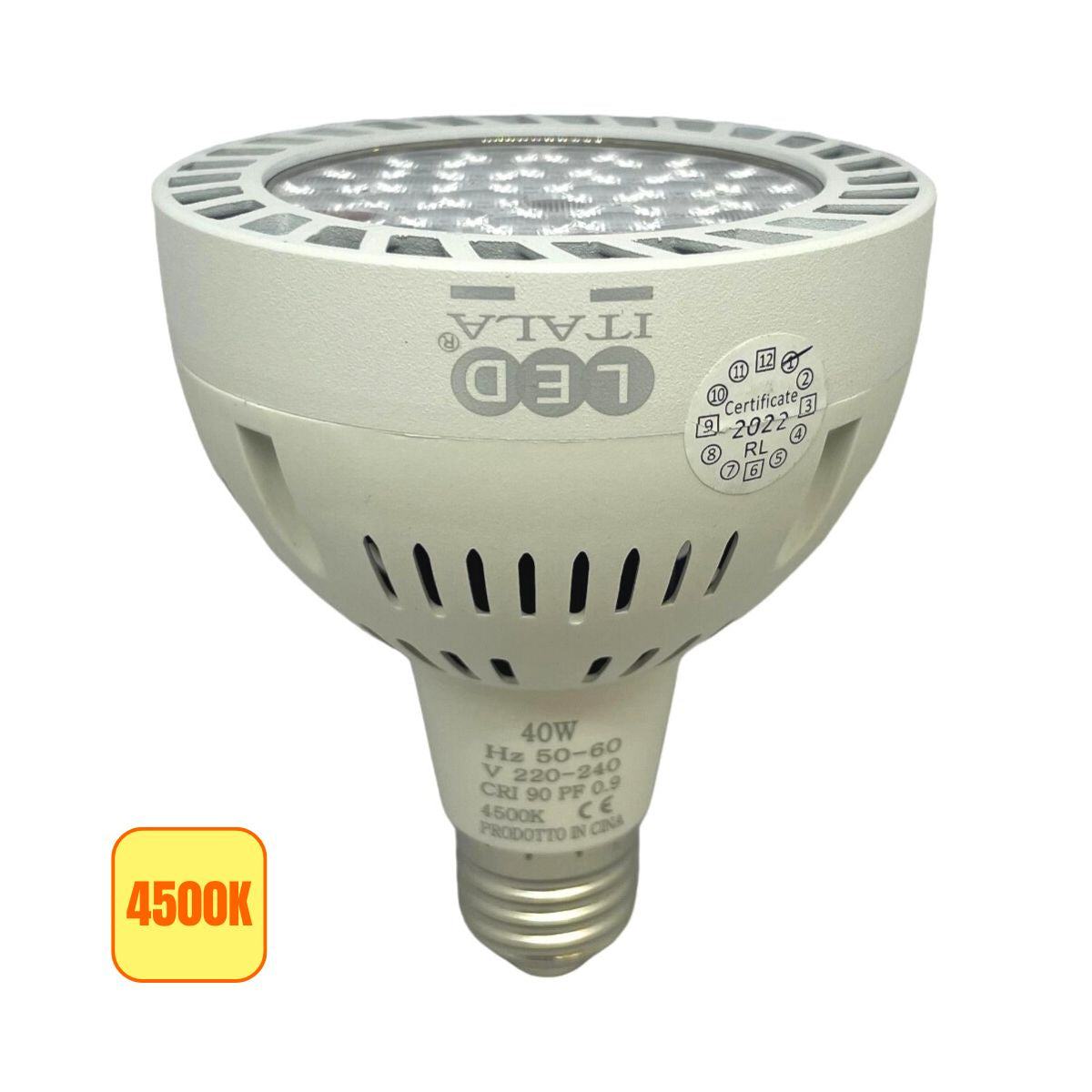 LAMPADINA LED PAR30 BIANCA COB SPOT LIGHT E27 40W - LED ITALIA-Luce Calda 4500k