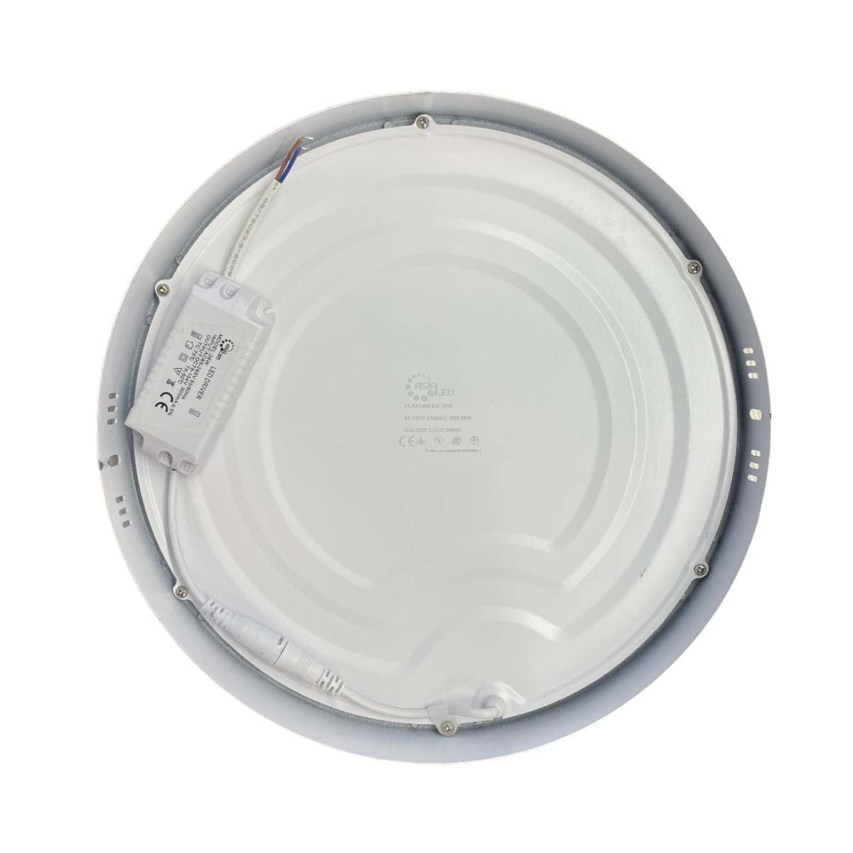 Plafoniera LED 26W Rotonda - Bianca 300X300mm-Luce Calda 3000k