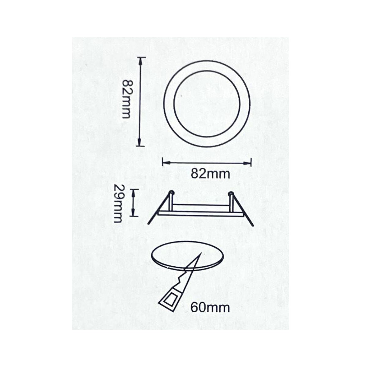 Portafaretto GU10 Quadrato – 82mm x 82mm | Diametro 60mm Colore CROMO LUCIDO-Asia LED