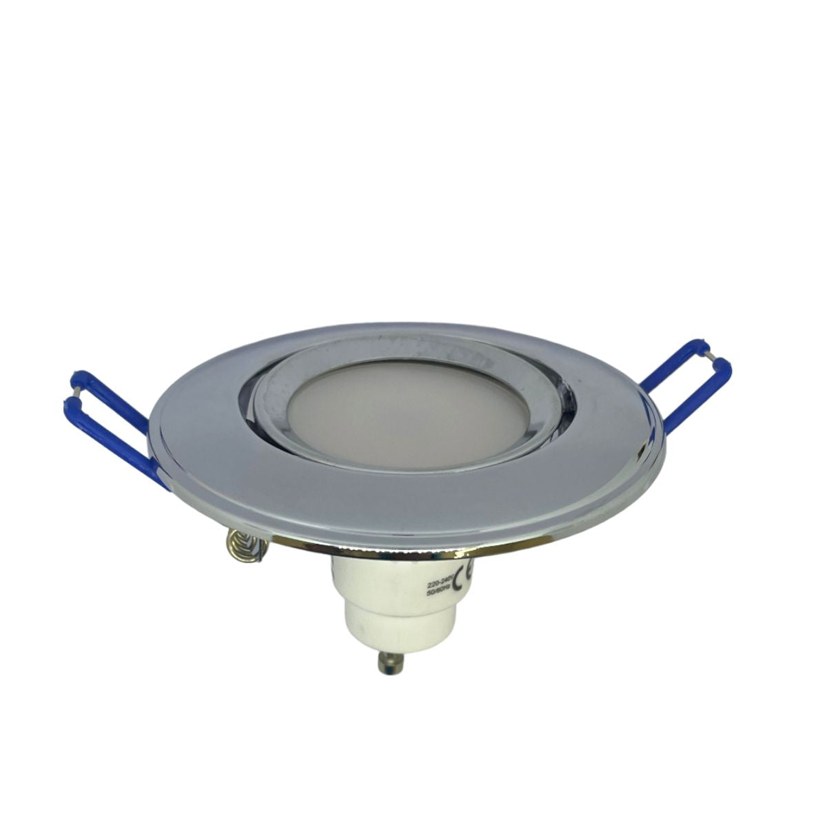 Portafaretto GU10 Rotondo – 86mm x 86mm | Diametro 75mm Colore CROMO LUCIDO-Asia lED
