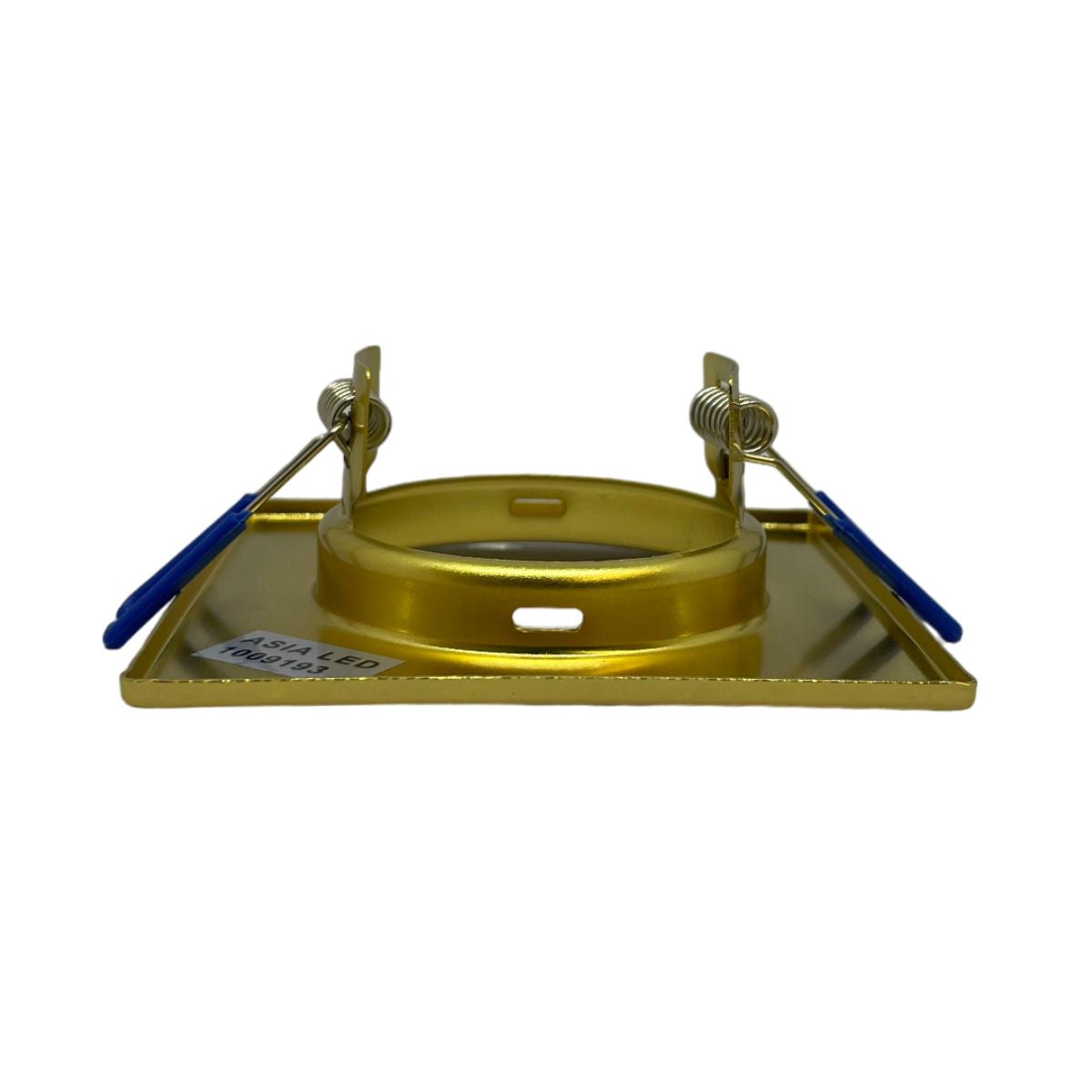Portafaretto GU10 Quadrato –Fisso- 82mm x 82mm | Diametro 60mm Colore ORO LUCIDO-Asia LED