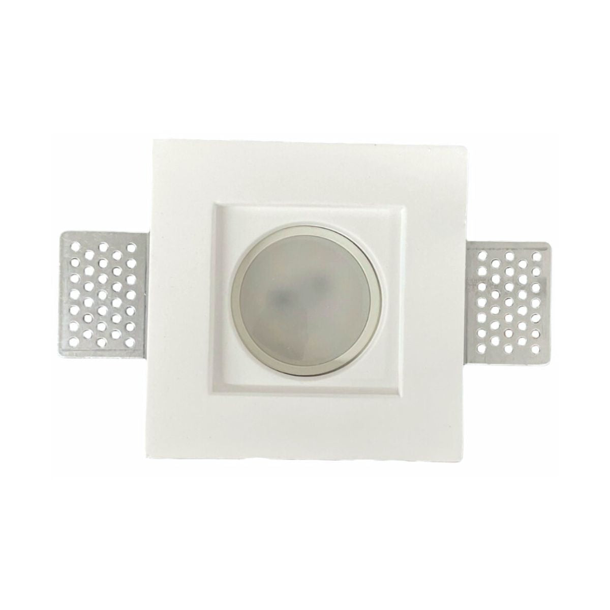 Portafaretto In Gesso Da Incasso Quadrato GU10 100x100x27 mm - Mondo Led