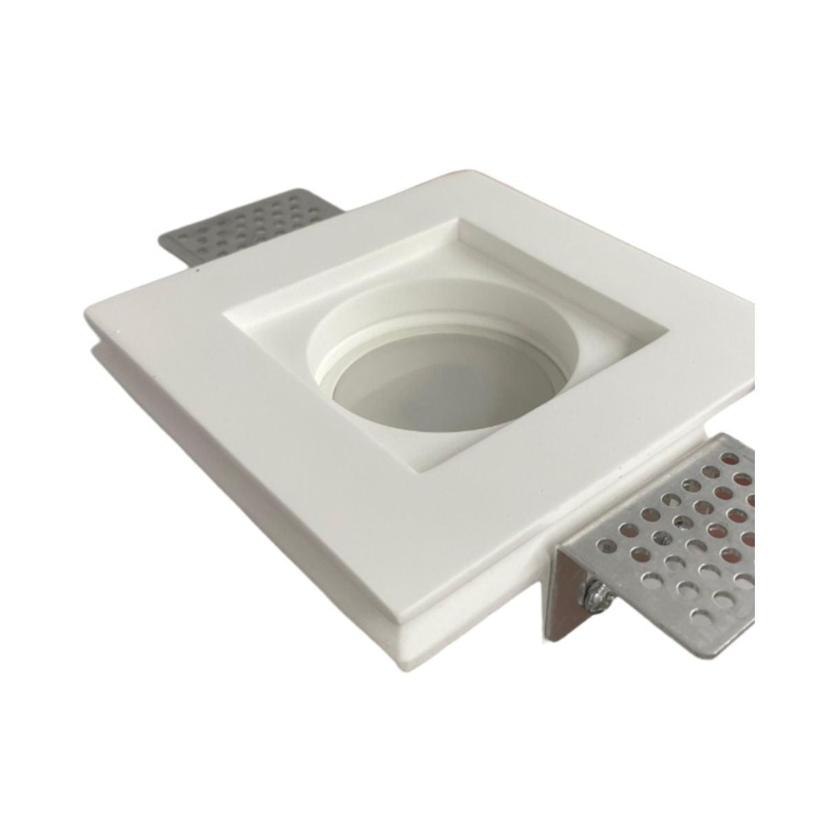 Portafaretto In Gesso Da Incasso Quadrato GU10 100x100x27 mm - Mondo Led
