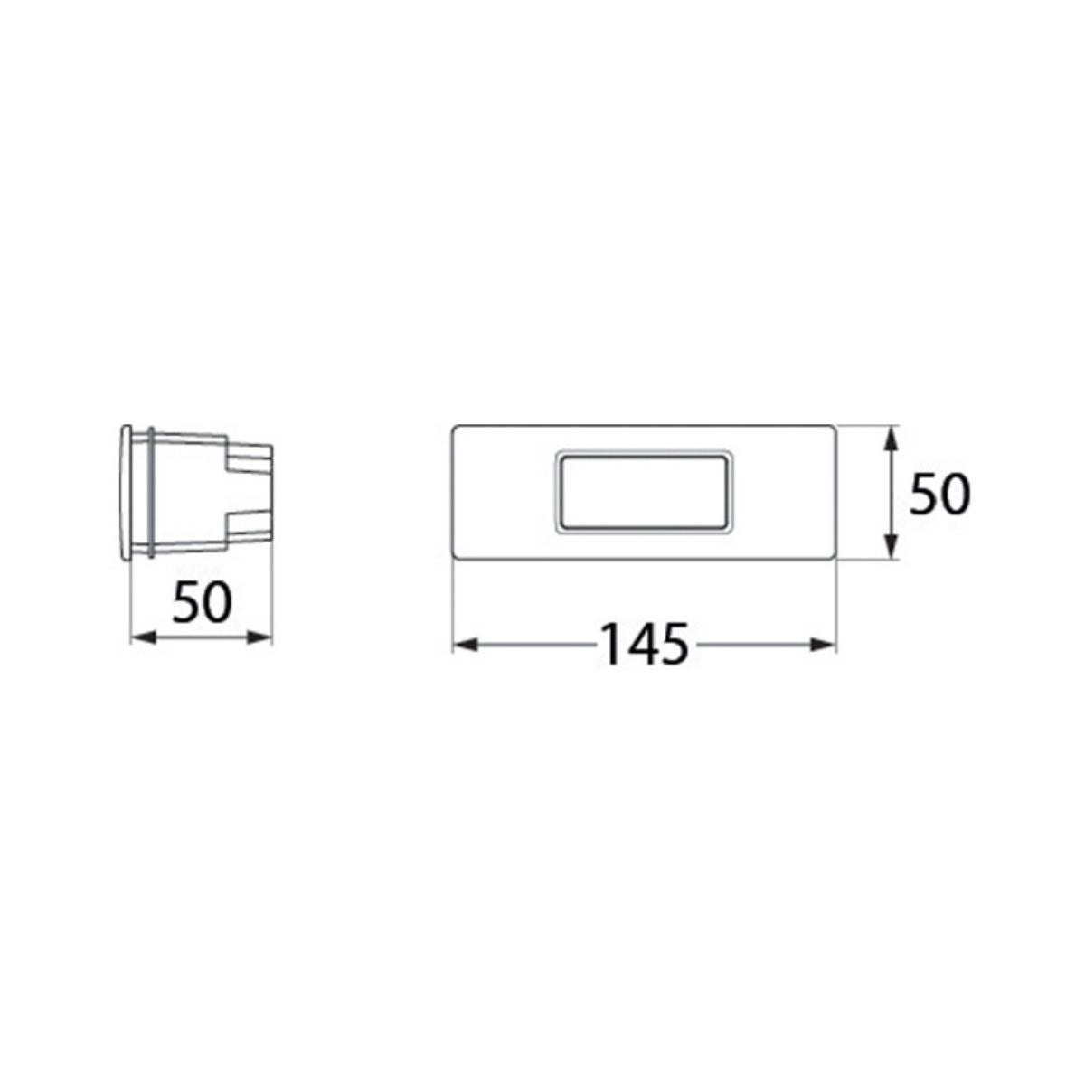 Segnapasso LED (Nina 150) Opale R7s 3,5w CCT Set - Nero