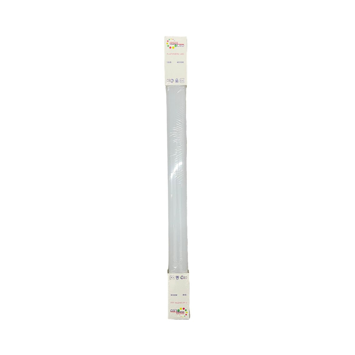 Tubo LED Prismatico Plafoniera Non Giuntabile 18w 60cm IP65 - Luce Naturale 4000k