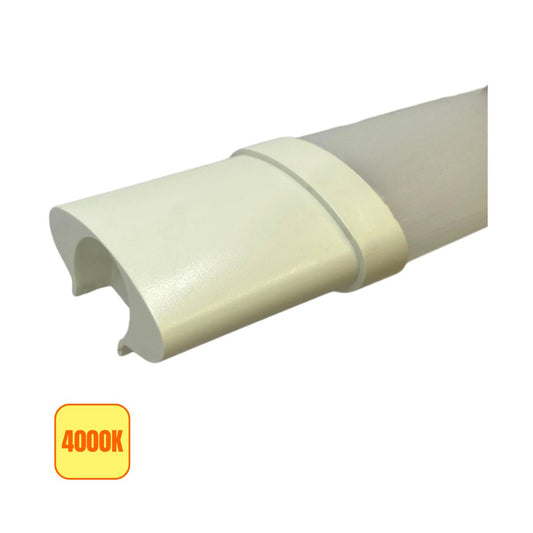 Tubo LED Prismatico Plafoniera Non Giuntabile 18w 60cm IP65 - Luce Naturale 4000k