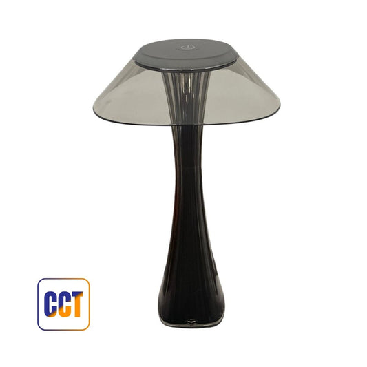 Lampada da Tavolo Grigio Fumé Ricaricabile Dimmerabile CCT (3000k-4000k-6000k)