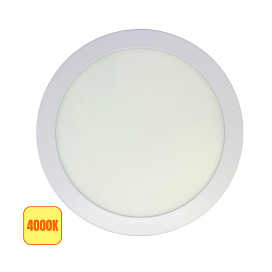 Plafoniera LED 14W Rotonda - Bianca diametro 175mm-Luce Naturale 4000k
