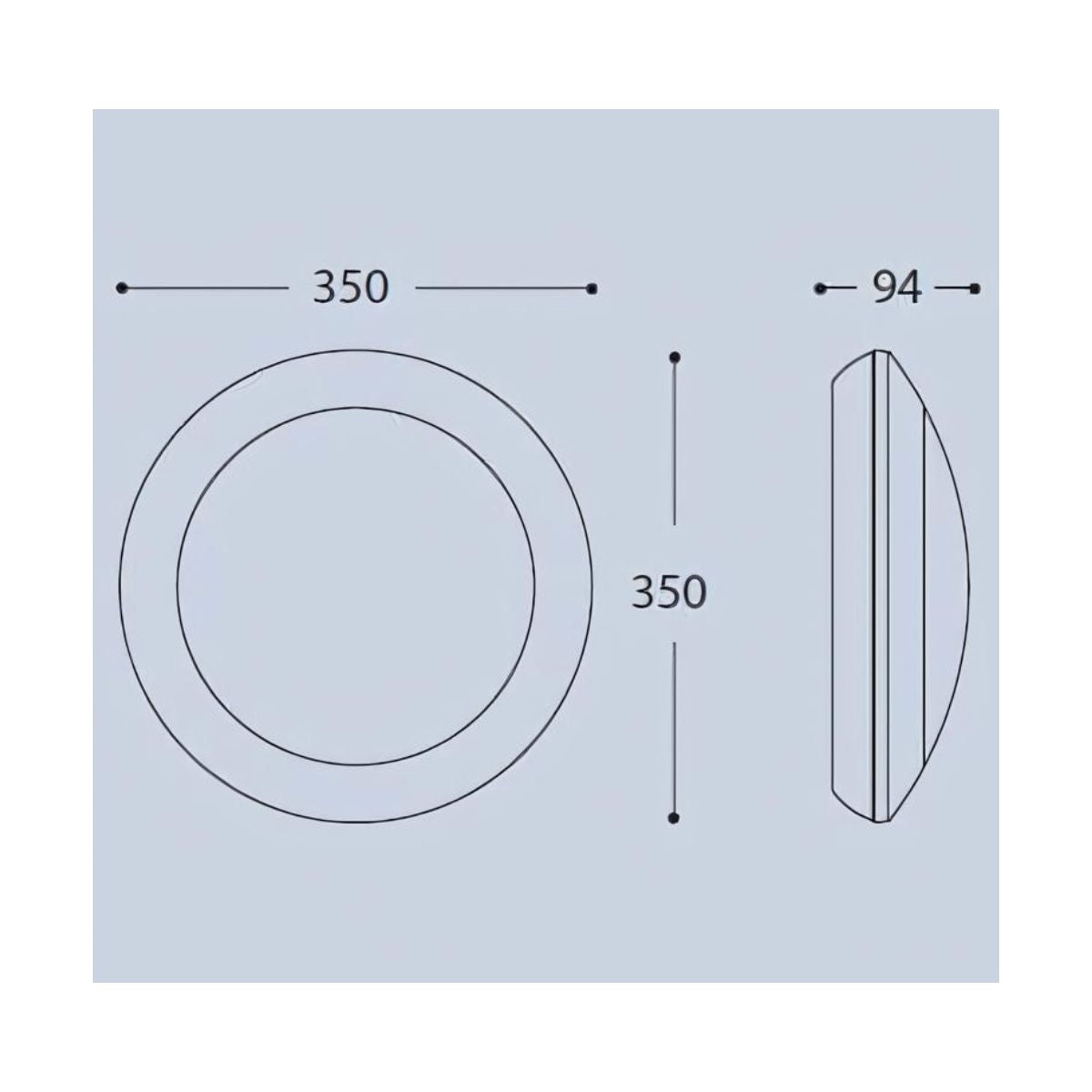Plafoniera LED 2xE27 (Umberta) IP66 Fumagalli - Nero