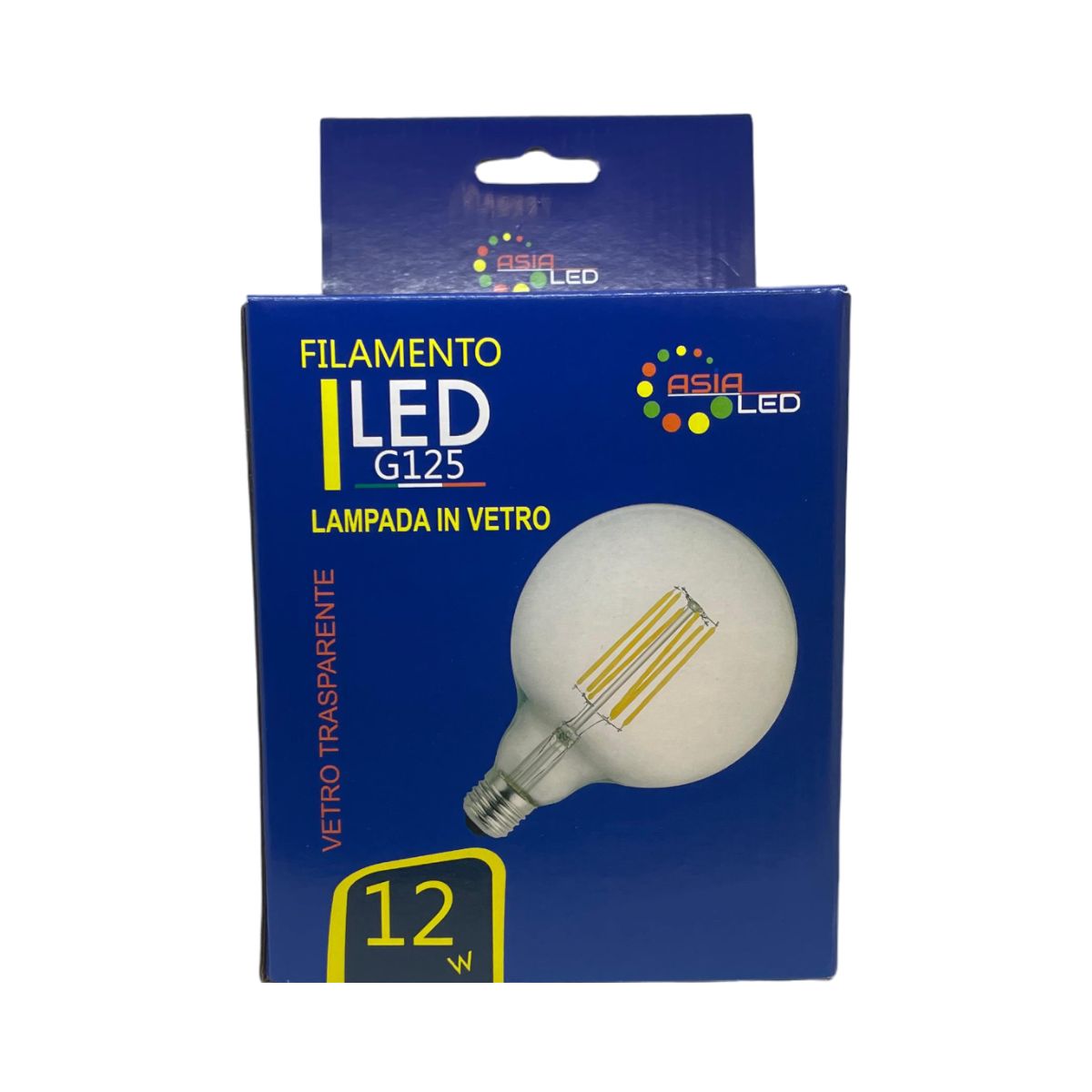 Lampadina LED Globo a Filamento E27 12w G125 - Luce Naturale 4000k - Asia Led