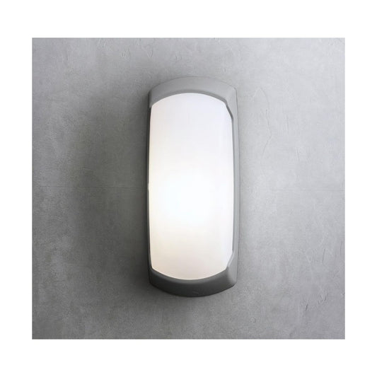 Applique Lampada da Parete Grigia (Francy Op) Attacco E27 IP66 - Fumagalli