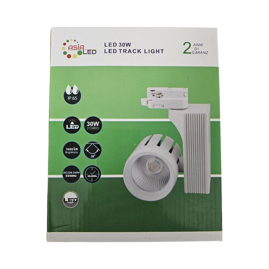 Track LED Light 30W 3000k BIANCO Lumens 3600Lm Voltage AC220-240V 152X110X213mm