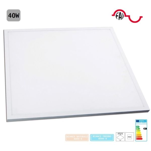 Pannello LED Bianco 60x60cm 4000k- SILVER FAI
