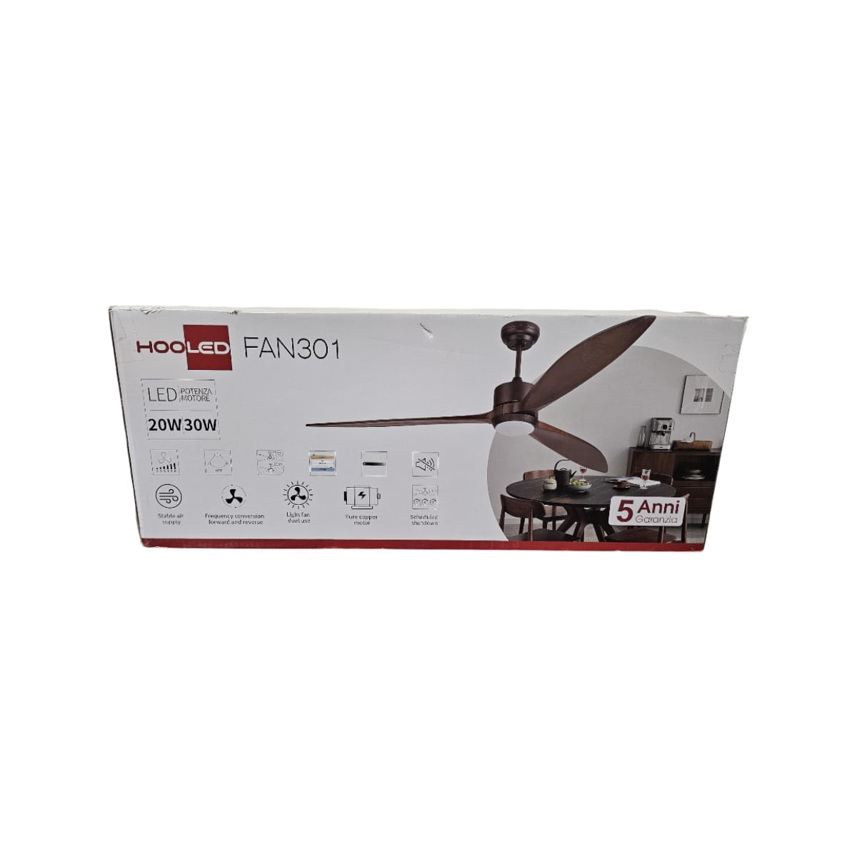 VENTILATORE CON LUCE DIMMERABILE A SOFFITTO