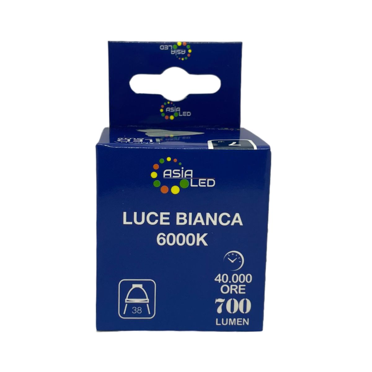 Lampadina LED Gu10 7w SPOT  Trasparente | COB 38° Luce Fredda 6000k - Alta Luminosità