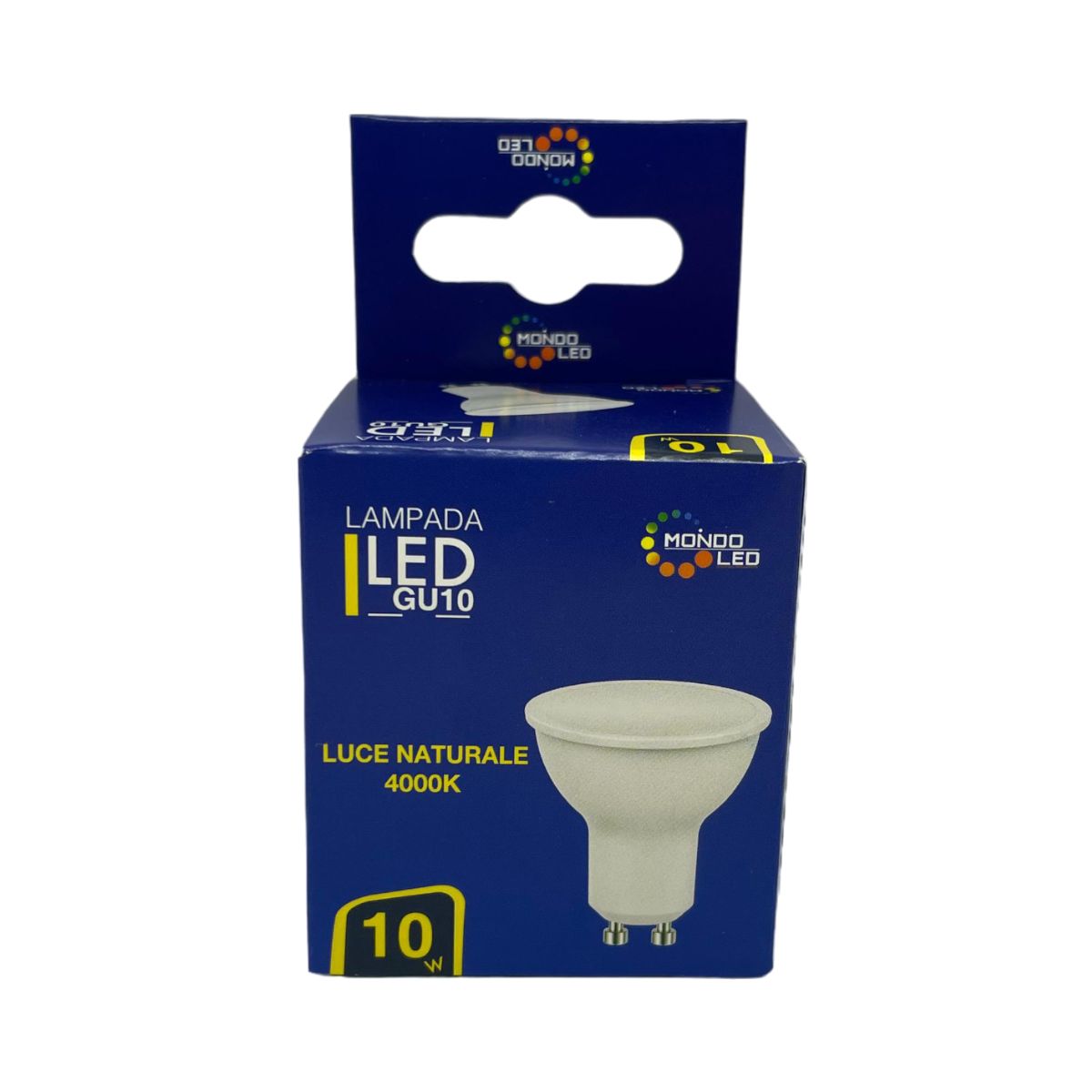 Lampadina LED Gu10 10w SPOT LIGHT Opaca | SMD 110° Luce Naturale 4000k - Alta Luminosità