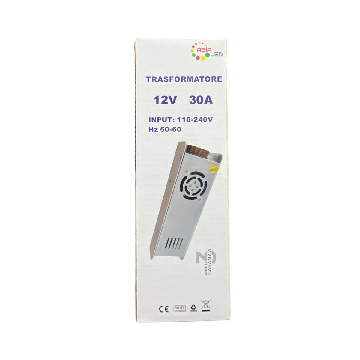 Trasformatore 12v per Strisce Led - 360 Watt 30A - Asia Led