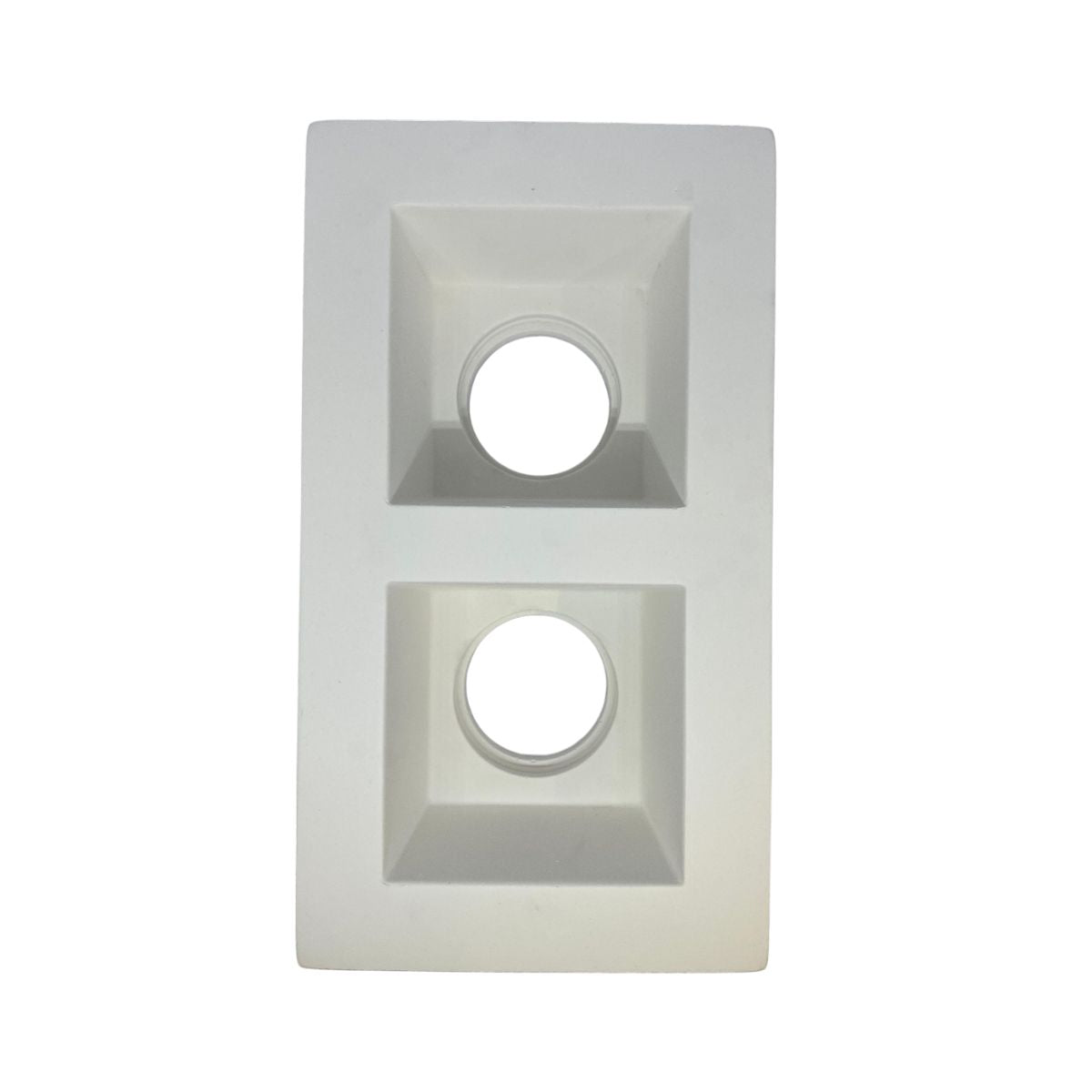Portafaretto In Gesso Da Incasso Rettangolare Doppia Luce GU10 214x117x60 mm Mondo Led