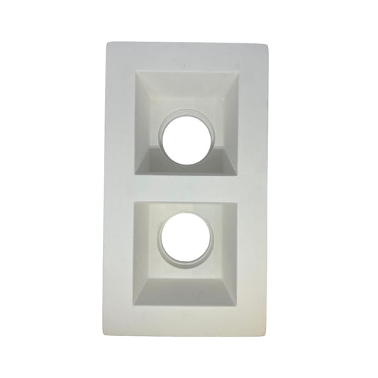 Portafaretto In Gesso Da Incasso Rettangolare Doppia Luce GU10 214x117x60 mm Mondo Led