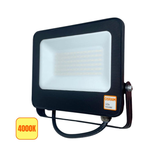 Faro LED 50W Luce Naturale 4000K IP65 IK07 7000lm Orientabile - Chip OSRAM