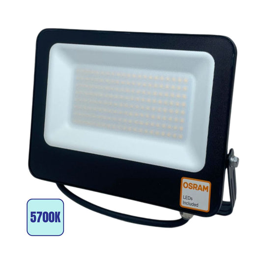 Faro LED 100W Luce Fredda 5700K IP65 IK07 14000lm Orientabile - Chip OSRAM