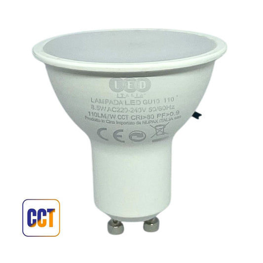 LAMPADINA  GU10 8,5W 110° CON SWITCH CCT