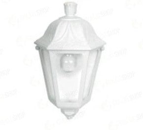 Mezza lanterna a Parete (Iesse) Bianco trasp E27-Fumagalli