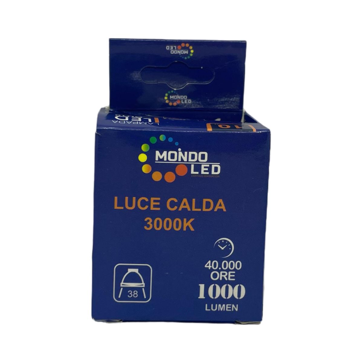 Lampadina LED Gu10 10w SPOT LIGHT Opaca | COB 38° Luce Calda 3000k - Alta Luminosità