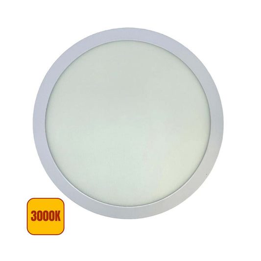 Plafoniera LED 20W Rotonda - Bianca diametro 225mm-Luce Calda 3000k
