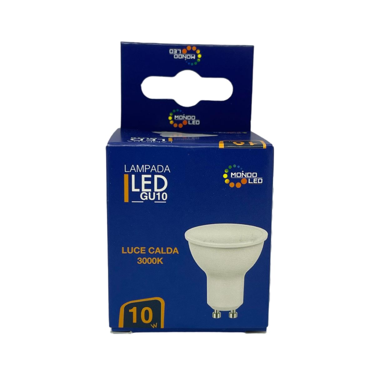Lampadina LED Gu10 10w SPOT LIGHT Opaca | SMD 110° Luce Calda 3000k - Alta Luminosità