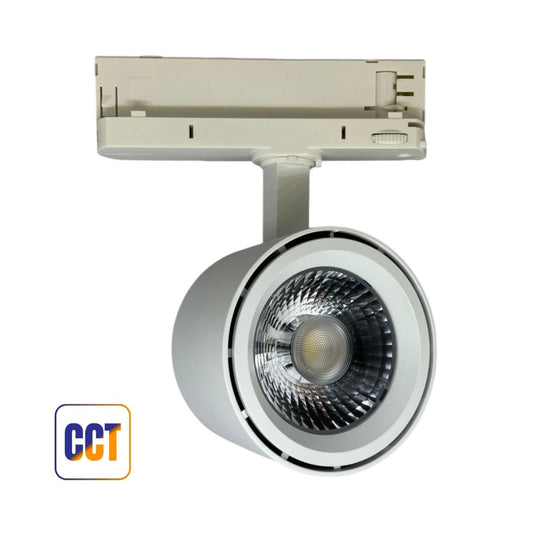 Track Trifase 30w Bianco COB CCT 3600 Lumens - CRI>92 24/60° UGR = 13 - Olizon