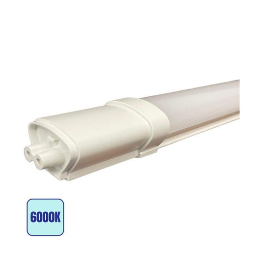 Tubo LED Prismatico Plafoniera Giuntabile 18w 60cm IP65 - Luce Fredda 6000k