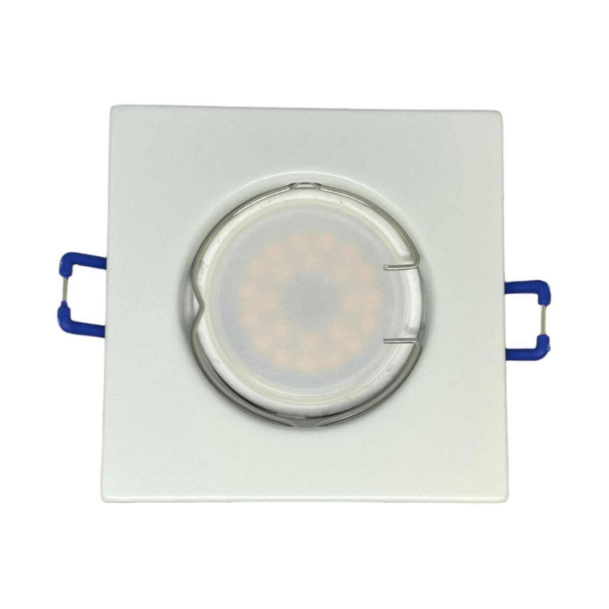 Portafaretto GU10 Quadrato –Fisso- 82mm x 82mm | Diametro 60mm Colore BIANCO-Asia LED