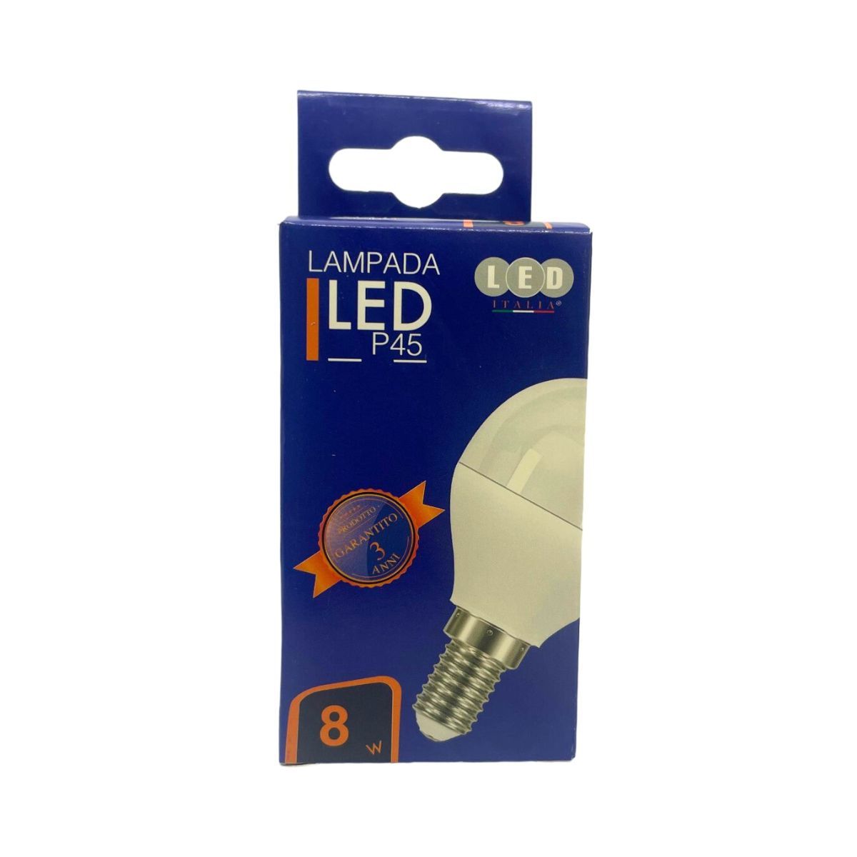 Lampadina LED E14 8w | P45 Luce Calda 3000k - Alta Luminosità