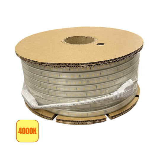 Bobina 50 Metri Strip LED SMD 220V 8W/m 120LED/m Luce Naturale 4000K - Olizon