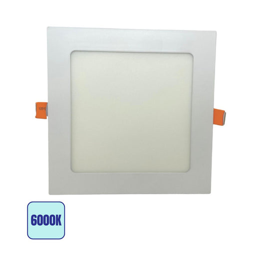 Pannello LED Slim Quadrato Da Incasso 12w Con Trasformatore - Luce Fredda 6000k