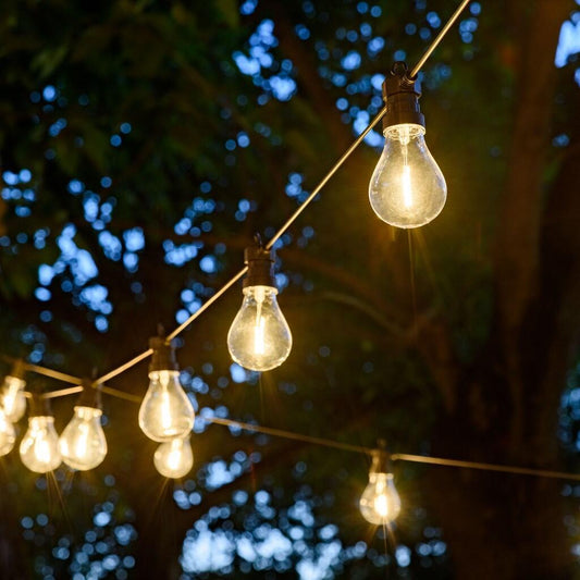 Catena LED E27 | Nera | 10m 15 Portalampada IP65-MONDO LED