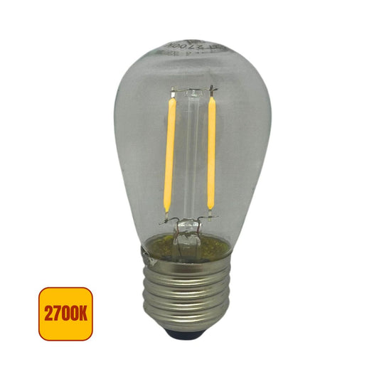 Lampadina LED a Filamento E27 ST45 Traspar. 2w 2700k Luce Calda - Mondo LED