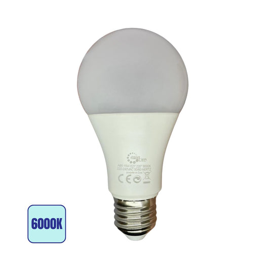 Lampadina LED E27 15w | A65 Luce Fredda 6000k - Alta Luminosità