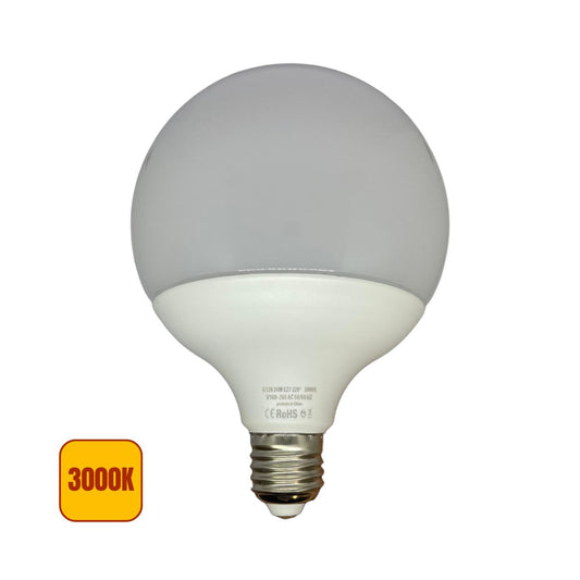 Lampadina LED E27 24w GLOBO | G120 SMD Luce Calda 3000k - Alta Luminosità