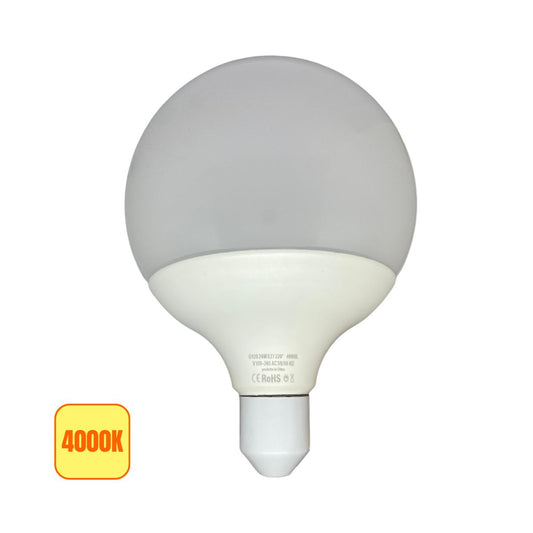 Lampadina LED E27 24w GLOBO | G120 SMD Luce Naturale 4000k - Alta Luminosità