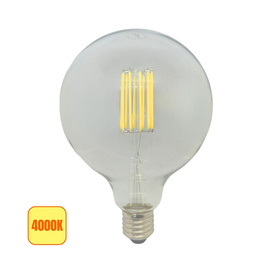 Lampadina LED Globo a Filamento E27 12w G125 - Luce Naturale 4000k - Asia Led