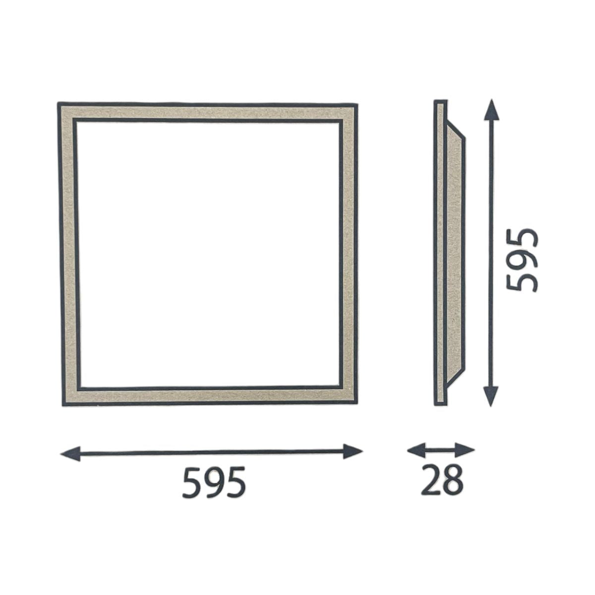 Pannello LED a Incasso 60w  + trasformatore| 60x60cm - Luce Naturale 4000k Back Light |Alta Luminosità | Misure 59,5x59,5cm