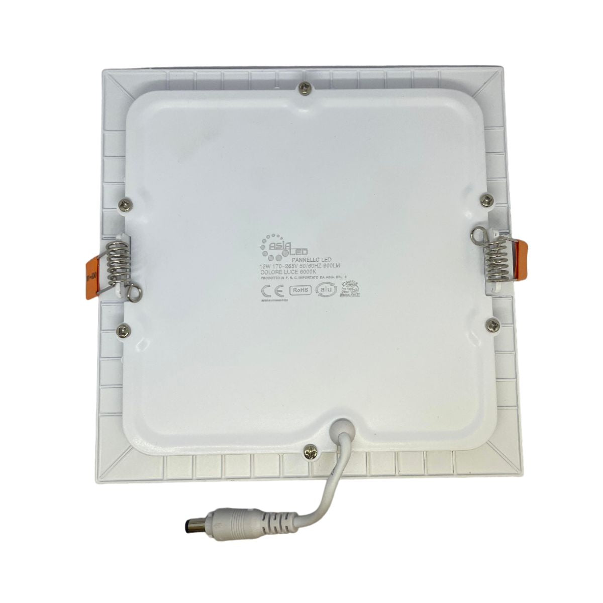 Pannello LED Slim Quadrato Da Incasso 12w Con Trasformatore - Luce Fredda 6000k