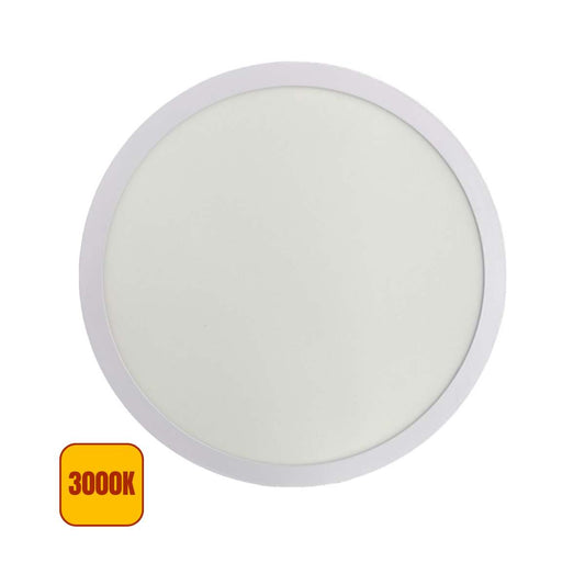 Plafoniera LED 26W Rotonda - Bianca 300X300mm-Luce Calda 3000k