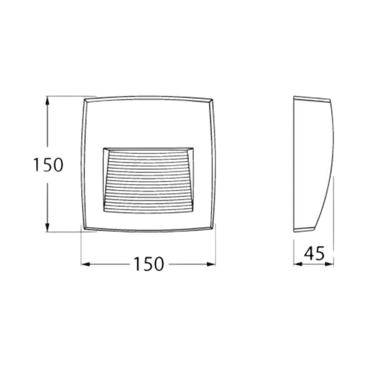 Segnapasso LED R7s CCT 3.5w IP55 (Lorenza 150) Fumagalli - Nero