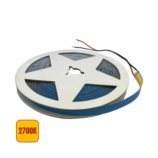 Striscia LED COB 24V 15W/Mt 140Lm/W 5Mt IP20 - Luce Calda 2700K - Olizon