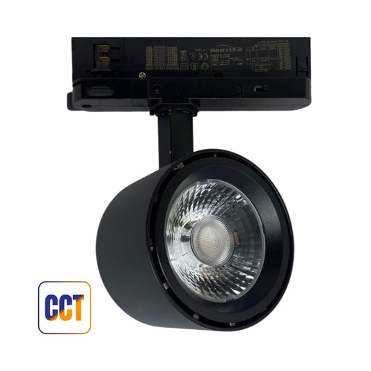 Track Trifase 30w Nero COB CCT 3600 Lumens - CRI>92 24/60° UGR = 13 - Olizon